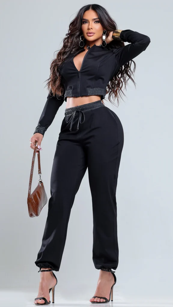 Conjunto Divine Jogger com Brilho Jogger e Bomber