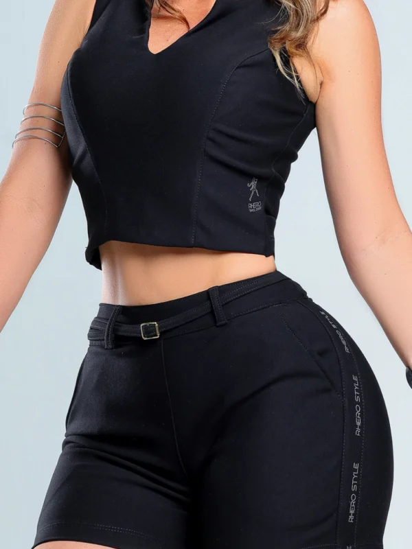 Conjunto Feminino Bloom Cropped e Bermuda