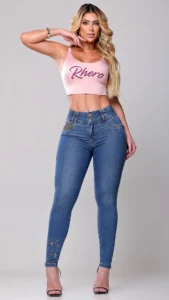 Calca Jeans Cigarrete Glow com Brilho