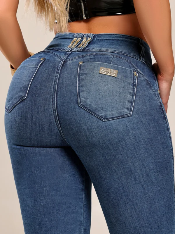 Calca Jeans Cigarrete Luxe com Brilho