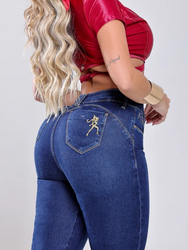 Calca Jeans Cigarrete Belle Bordada