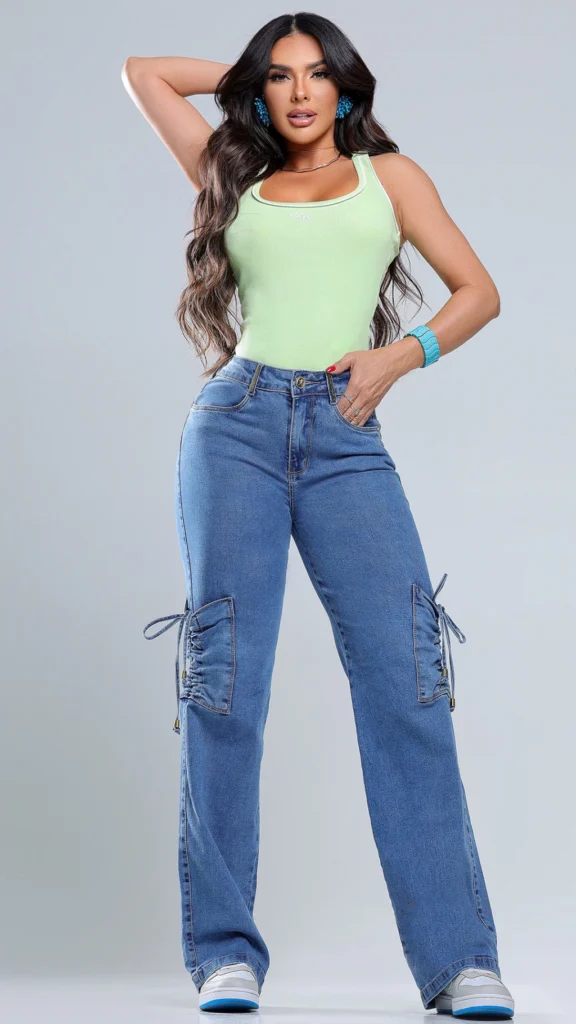 Calça Jeans Wide Leg Glam Premium