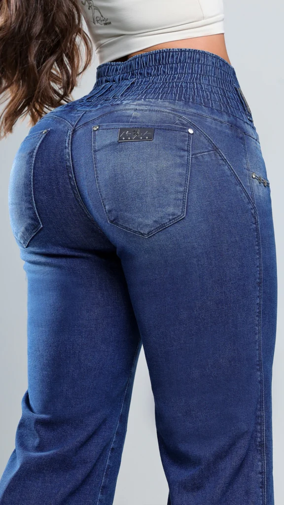 Calca Jeans Wide Leg Power Compressora