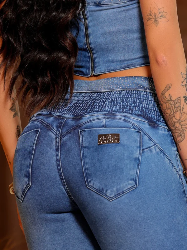 Calca Jeans Skinny Divine com Brilho