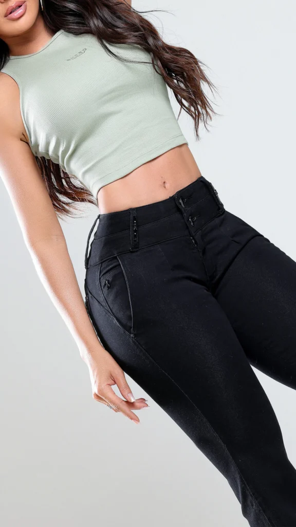 Calça Jeans Flare Glam