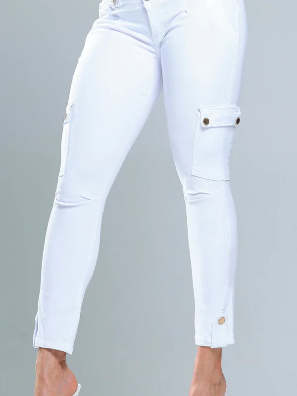 Calca Jeans Cargo Divine Compressora