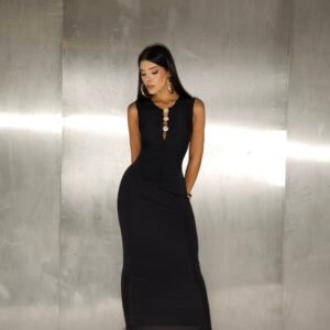 Vestido Luxo com Bojo e Modelagem Ajustada