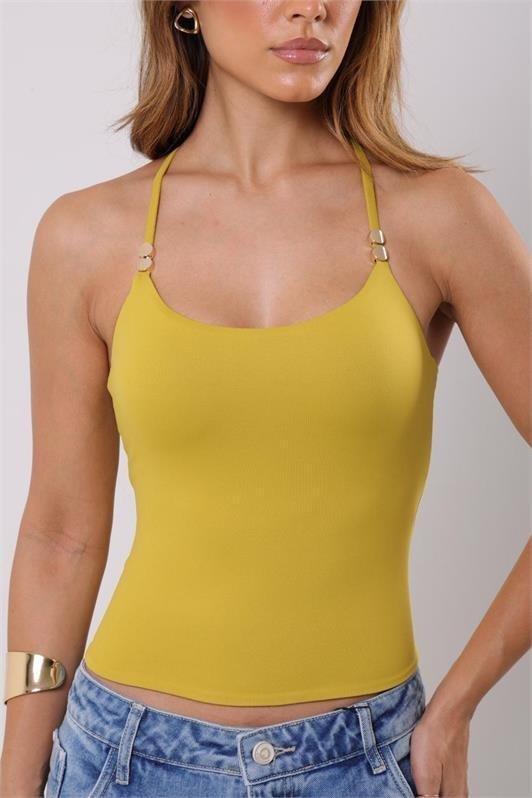 Blusa Regata Alça Fina com Argola Analu