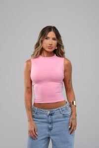 Blusa Regata Gola Alta Karla