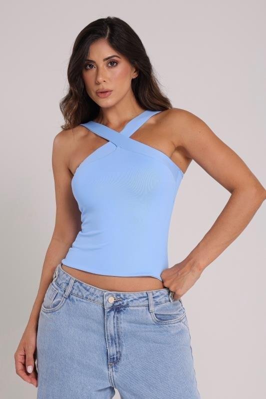 Blusa Regata Alça Cruzada Lari