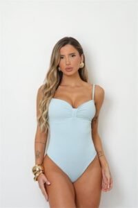 Body Alça Fina com Bojo Canelado Adriele