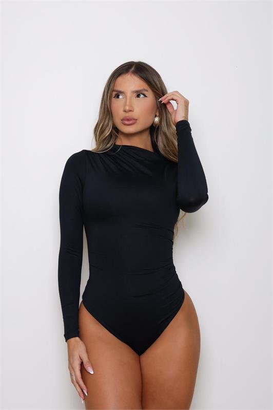 Body Manga Longa Gola Alta Carolina
