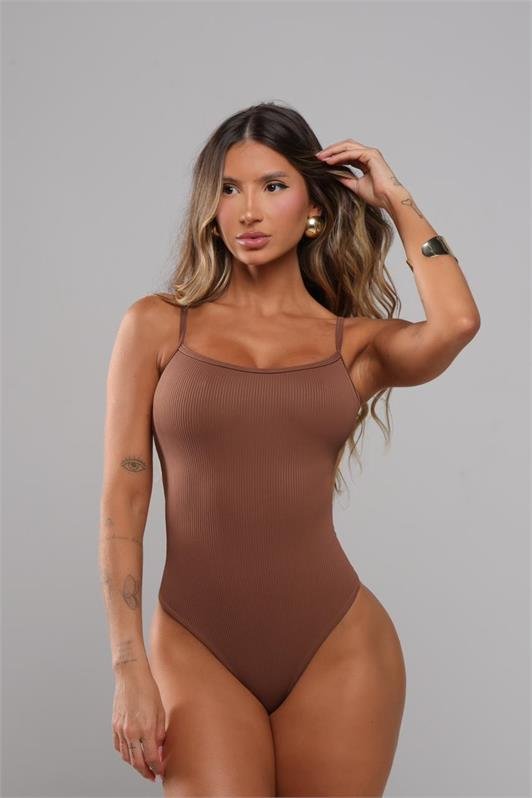 Body Alça Fina Canelado Suzana