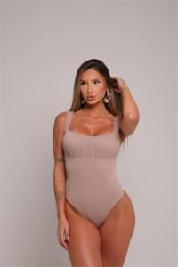 Body Alça Larga Drapeado Talya