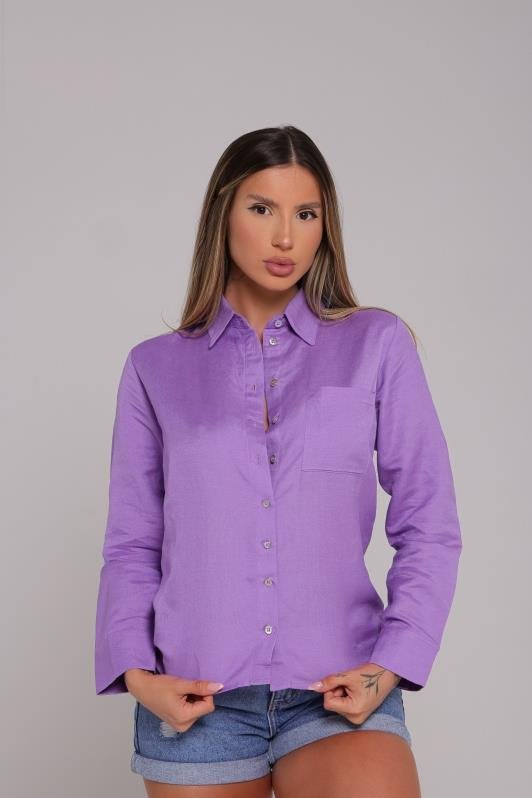 Camisa Manga Longa com Bolso Amalia