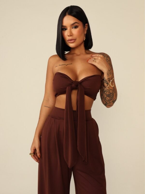 Conjunto Pantalona Cropped Multiforme Aline