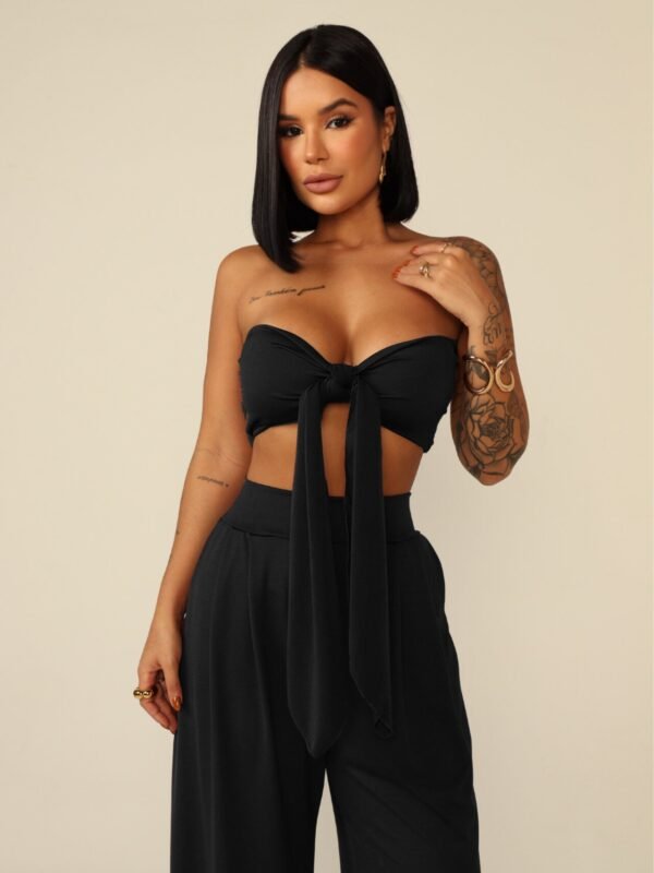 Conjunto Pantalona Cropped Multiforme Aline