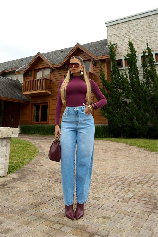 Calca Barrel Jeans Claro