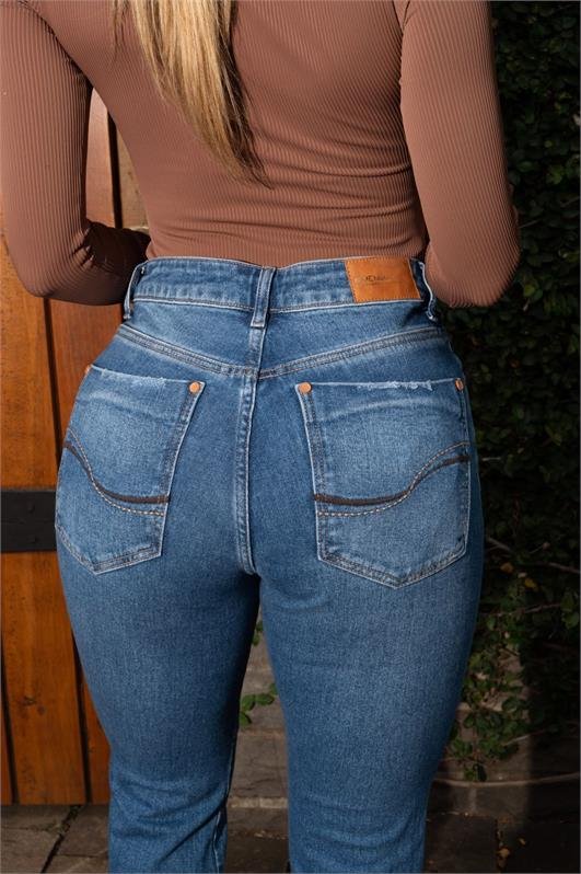 Calca Flare Jeans Medio
