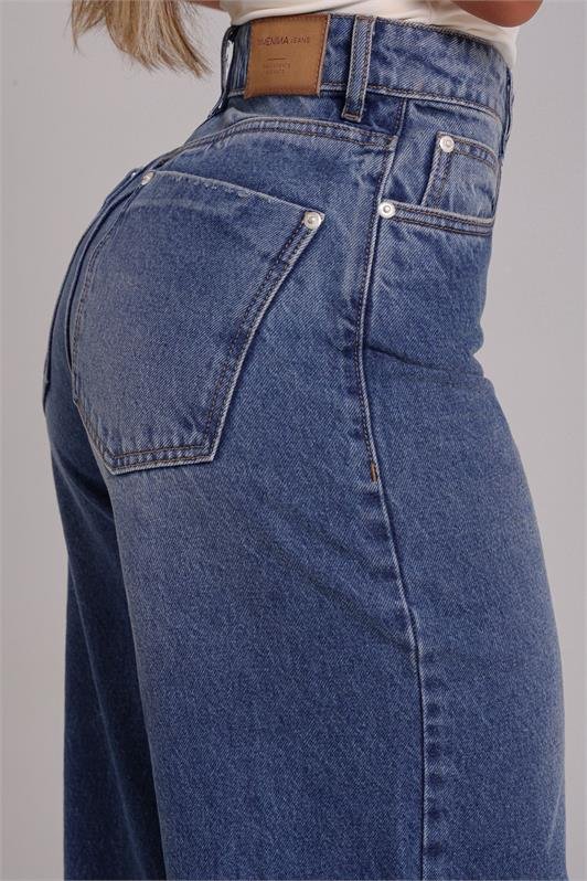 Calca Palazzo Jeans Claro