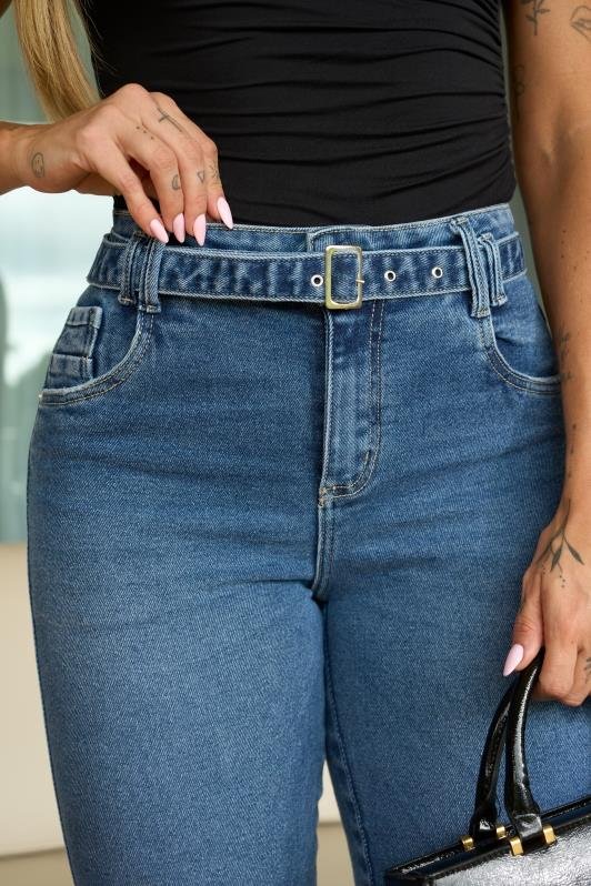 Calca Reta Jeans Modeladora