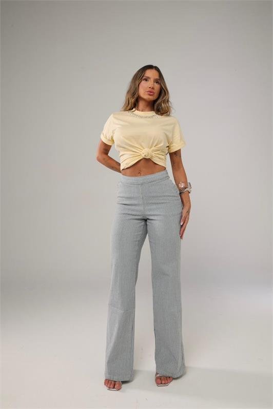 Calca Wide Leg Jeans Confort