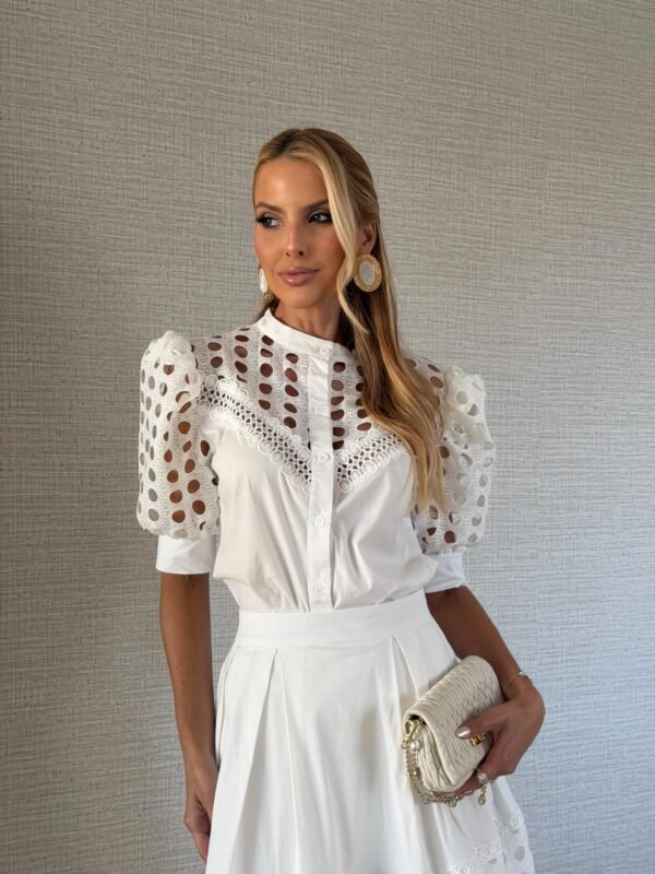 Vestido Midi Laise Manga Bufante