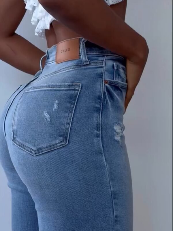 Calça Jeans Wide Leg Cintura Alta