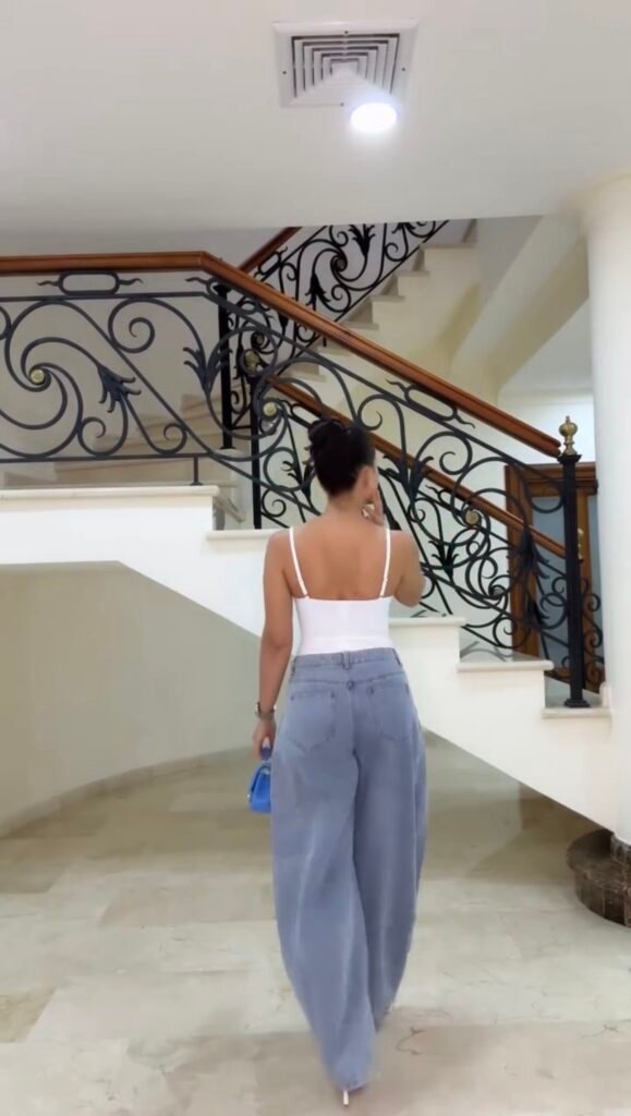 Conjunto Calça Jeans Balone + Body Branco
