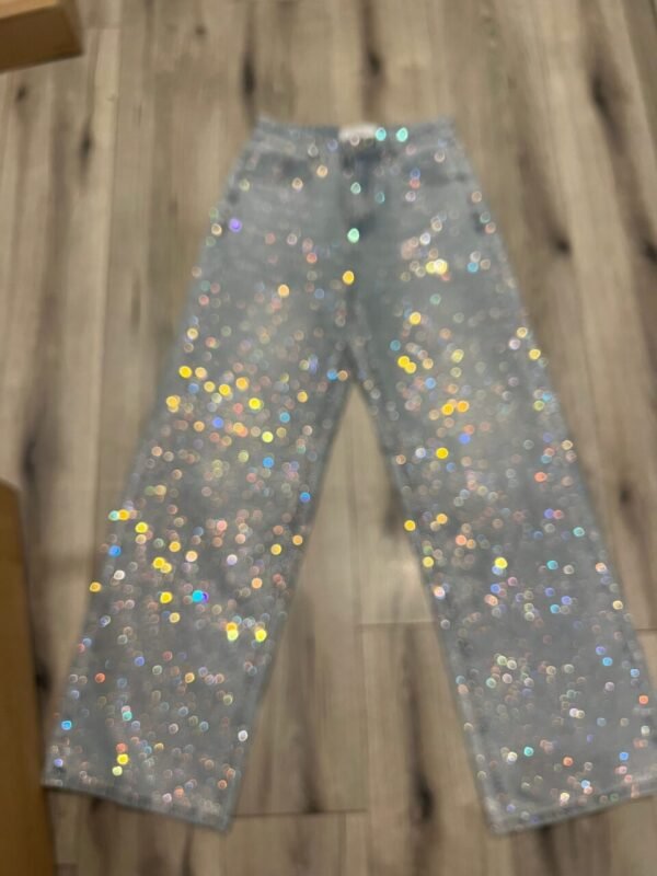Calca Wide Leg Rainbow Cristal
