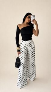 Conjunto Amalfi Poá - Body e Pantalona