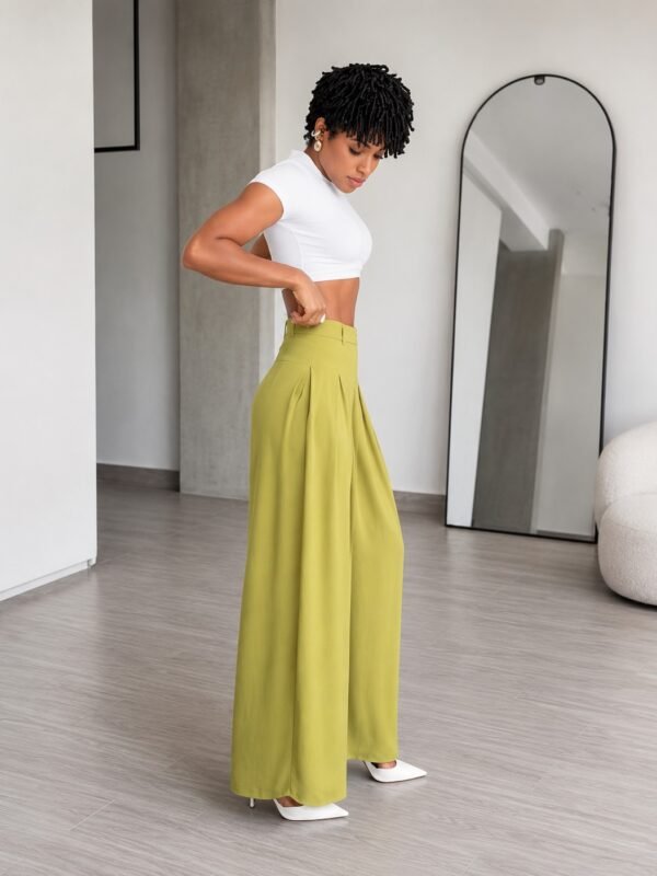 Calça Pantalona Alfaiataria Premium - Verde Lima