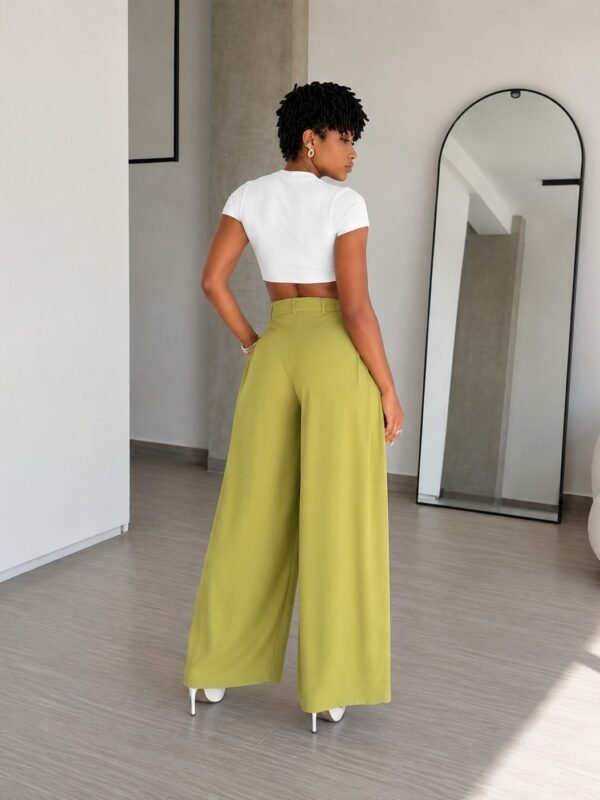 Calça Pantalona Alfaiataria Premium - Verde Lima